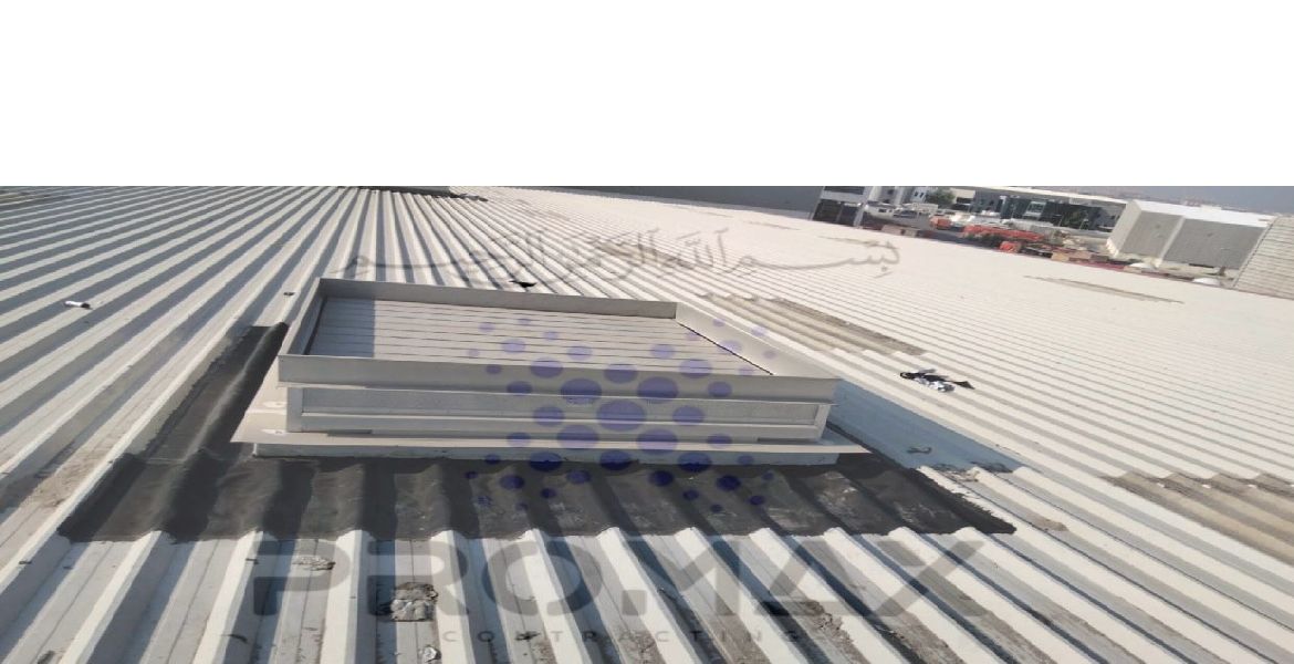 Smoke - metal roof waterproofing project by Promax in Dubai, UAE